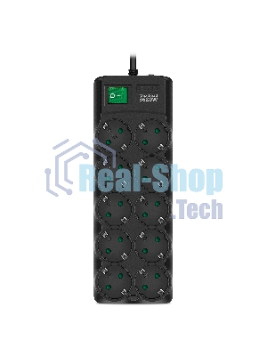 Сетевой фильтр SVEN SF-10E-16 3,0 м (10 розеток) черный