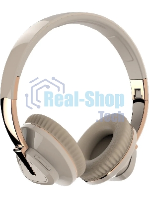 Беспроводные наушники MORE CHOICE HW33 бежевый, накладные, Bluetooth, до 6 ч