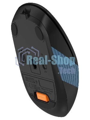 Мышь беспроводная A4Tech Fstyler FB10C черный/синий, 2000 dpi, радиоканал, Bluetooth, USB, кнопки - 4
