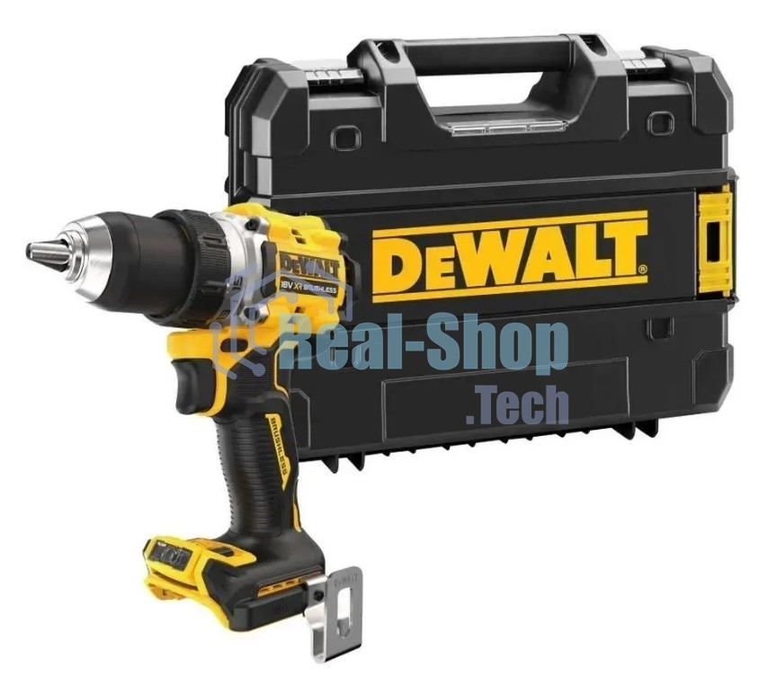 Дрель-шуруповерт DeWalt DCD800NT-XJ, Аккумуляторная, 18В, Без АКБ и ЗУ, Кейс