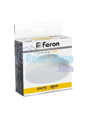 Лампа светодиодная Feron LB-474 LED 25Вт GX70 теплый таблетка