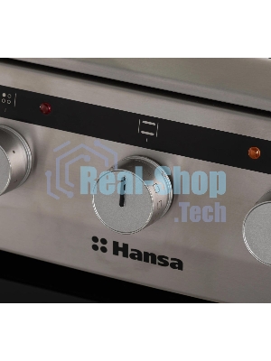 Плита электрическая Hansa FCCX64000 серебристый, конфорок 4 шт, духовка 69 л, 60 см x 85 см x 60 см