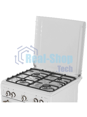 Плита газовая Gefest ПГ 6100-02 0185 белый, конфорок 4 шт, духовка 52 л, 60 см x 85 см x 60 см