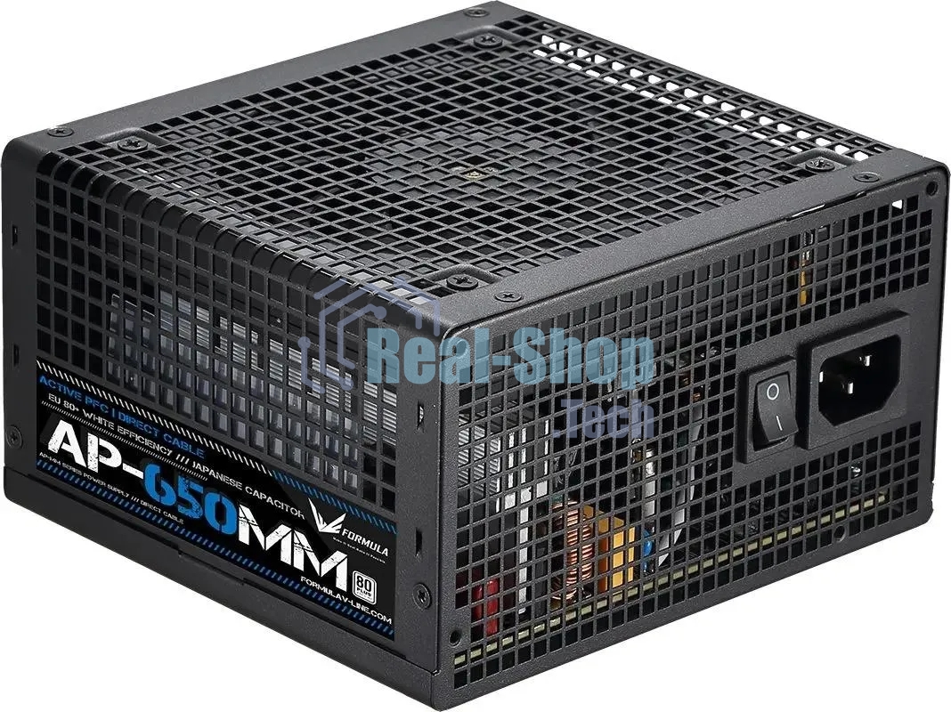 Блок питания Aerocool/Formula ATX 650W AP-650ММ 80 PLUS WHITE (20+4pin) APFC 120мм fan 6xSATA RTL