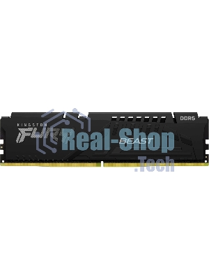 Оперативная память Kingston Fury Beast, DDR5, 16Gb (1x16Gb), 6000MHz, CL30, DIMM, с радиатором, черный