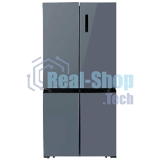 Холодильник LEX LCD450GbGID синий трехкамерный 288/129л морозилка снизу, No Frost, Side-by-Side