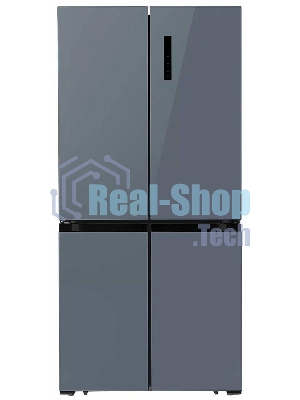 Холодильник LEX LCD450GbGID синий трехкамерный 288/129л морозилка снизу, No Frost, Side-by-Side