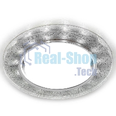 Встраиваемый точечный светильник G248 W/CH белый/серебро GX53+3W(LED WHITE)