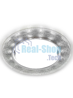 Встраиваемый точечный светильник G248 W/CH белый/серебро GX53+3W(LED WHITE)