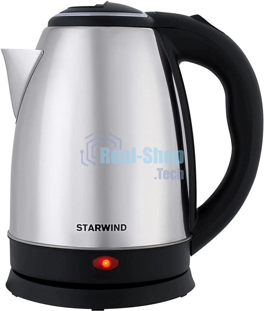 Чайник электрический Starwind SKS1771 1.8 л, 1700 Вт, серебристый/черный корпус: металл/пластик