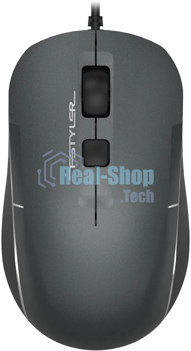 Мышь проводная A4Tech Fstyler FM26 серый/черный, 1600 dpi, USB, кнопки - 4
