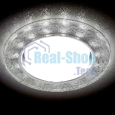 Встраиваемый точечный светильник G248 W/CH белый/серебро GX53+3W(LED WHITE)