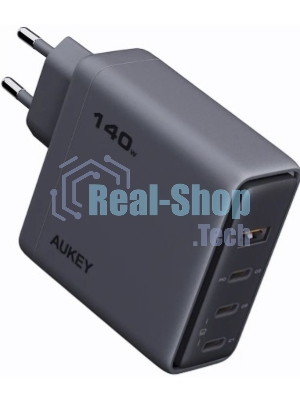 Сетевое зарядное устройство Aukey Comet Mix 140W 3C+A серый