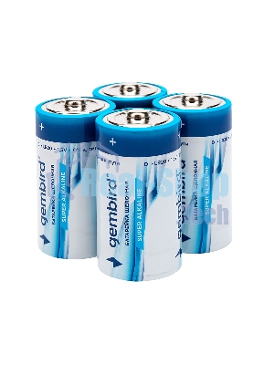 Батарейки щелочные/алкалиновые Gembird Gb-LR20-4B, тип D(LR20), 4шт, коробка