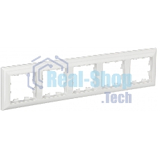 Рамка 5-местная IEK BRITE РУ-5-Бр DECOR 3D-форма белый