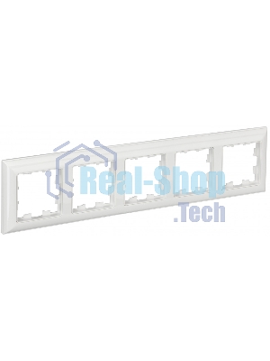 Рамка 5-местная IEK BRITE РУ-5-Бр DECOR 3D-форма белый