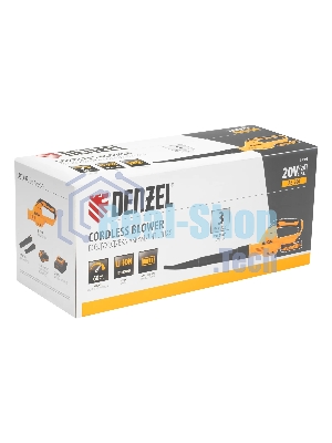 Воздуходувка аккумуляторная Denzel AB-500, 60 м/с, 500 м3/ч, Li-Ion, 20 В