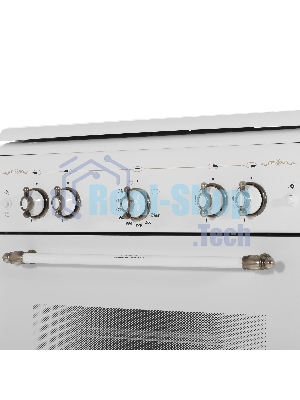 Плита газовая Gefest ПГ 6100-02 0185 белый, конфорок 4 шт, духовка 52 л, 60 см x 85 см x 60 см
