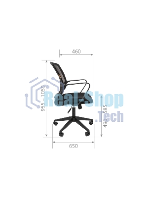 Кресло офисное Chairman 698 TW-01 черный, Россия