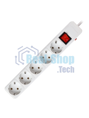 Сетевой фильтр Smartbuy (SBSP-5-18-W) 5 гн х 1,8 м белый