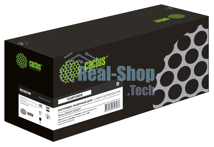 Картридж лазерный Cactus CS-MPC305EB (842079) черный (12000 стр.) для Ricoh Aficio MPC305SP/C305SPF
