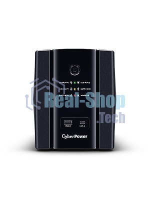Источник бесперебойного питания CyberPower UT2200EG ИБП Line-Interactive, Tower, 2200VA/1320W USB/RJ11/45/USB charger A/C (4 EURO) NEW, 12В/9 Ач х 1