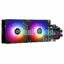 Система жидкостного охлаждения Thermalright Aqua Elite 240 V3 (240мм, Black, ARGB/ Fans: 2x120мм, 66.17CFM, 25.6dBA, 1500RPM/ Pump height 53mm, 23dBA, 3300RPM, Rad thickness 27mm/ S: 1700, 1200, 20XX, 115X, AM5, AM4)