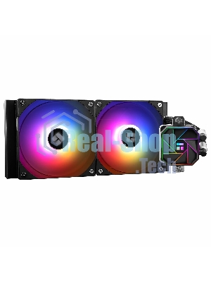 Система жидкостного охлаждения Thermalright Aqua Elite 240 V3 (240мм, Black, ARGB/ Fans: 2x120мм, 66.17CFM, 25.6dBA, 1500RPM/ Pump height 53mm, 23dBA, 3300RPM, Rad thickness 27mm/ S: 1700, 1200, 20XX, 115X, AM5, AM4)