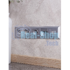 Рамка 5-местная IEK BRITE РУ-5-Бр DECOR 3D-форма алюминий