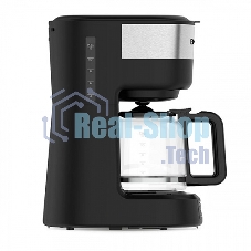 Кофеварка капельная BQ CM1000 черный-стальной, исп. кофе - молотый, 1.2 л, 900 Вт.