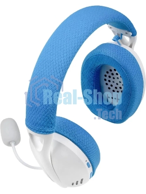 Гарнитура Redragon Ire Pro голубой, беспроводная + проводная, Bluetooth / USB, до 25 ч