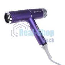 Фен SAKURA SA-4051V фиолетовый/серый, 1600 Вт, компактный