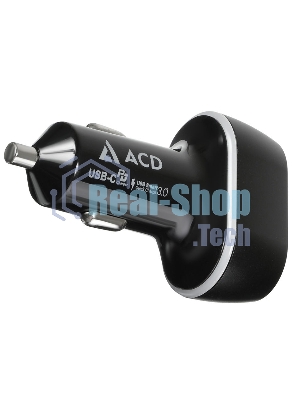 Автомобильное ЗУ ACD 63Вт, 2xUSB 1PD+1QC, 3.6~20В/3А RTL