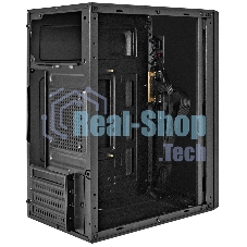 Компьютерный корпус Minitower ExeGate BAA-303-UNS500 (mATX, БП UNS500 с вент. 12см, 2*USB, HD Audio, черный)