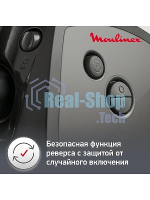 Мясорубка электрическая Moulinex ME682832 черный, 2000 Вт, 2.6 кг/мин, реверс, защита от перегрузки, насадки - 4