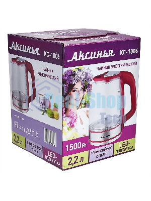 Чайник электрический АКСИНЬЯ КС-1006 красный