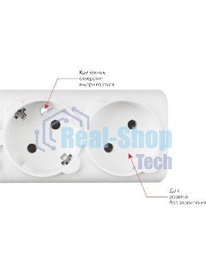 Сетевой фильтр PowerCube, PC 5 м 6 р, белый, 16А, SPG6-A2