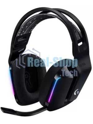 Гарнитура проводная с микрофоном Logitech G733 Lightspeed черный мониторные Radio оголовье (981-000867)