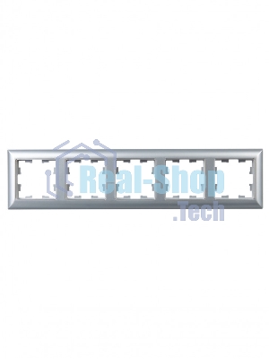 Рамка 5-местная IEK BRITE РУ-5-Бр DECOR 3D-форма алюминий