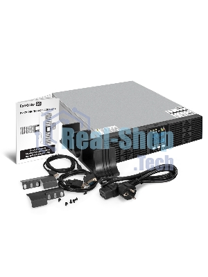 Источник бесперебойного питания On-line ExeGate PowerExpert ULS-2000.LCD.AVR.6C13.USB.RS232.SNMP.BC.2U 2000VA/2000W, On-Line, PF=1, LCD, 6*C13, RS232, USB, SNMP-slot, встроенные батареи 12V 7.2Ah - 6шт, батарейный коннектор, подключение до 4 внешних батарейных блоков 72В, Rackmount 2U/Tower, металлический корпус, черный