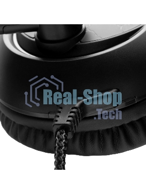 Гарнитура Oklick HS-L930G чёрный/синий, проводная, USB, подсветка