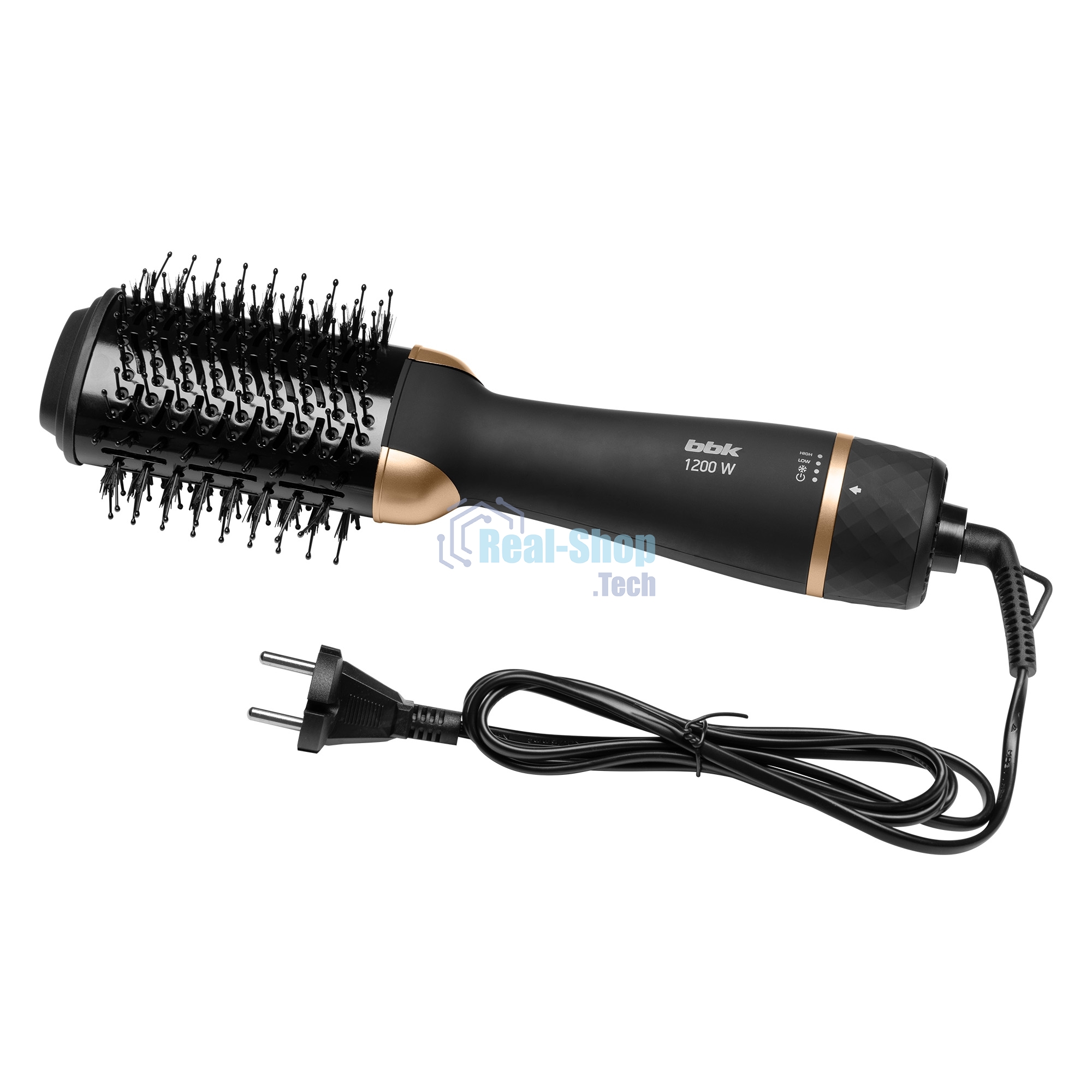 Фен-щётка BBK BHC3500 черный/шампань, 1200 Вт