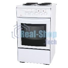 Плита электрическая Flama AE 1403 W белый, конфорок 4 шт, духовка 50 л, 50 см x 85 см x 60 см