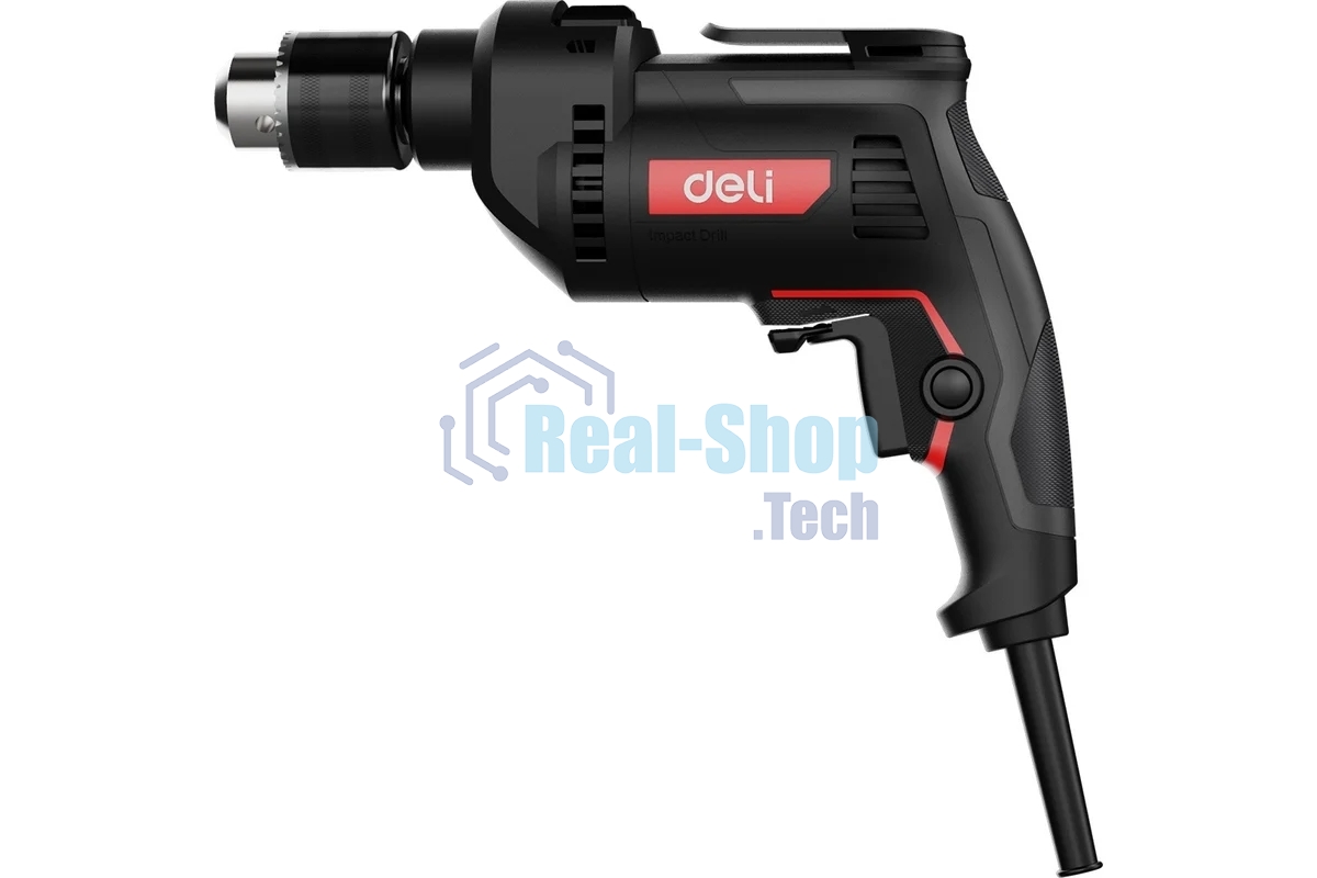 Дрель Deli DE-CZ13-1E, 680Вт, сетевая, ударная