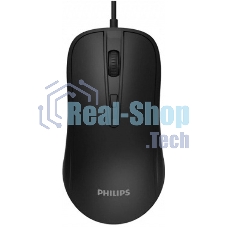 Мышь проводная Philips SPK7214 черный, 1600 dpi, USB, кнопки - 4