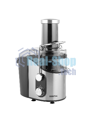 Соковыжималка Centek CT-1212 стальной/чёрный, центробежная, 1200 Вт, 1100 мл, механическое