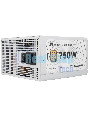 Блок питания 750W/Power Supply Thermalright, 750W 80+ Gold (ATX, 3.1, PCIe 5.1, Non-modular, 1x24(20+4)pin, 1xCPU 8(4+4)pin, 2xPCIe*2 8(6+2)pin, 5xSATA3, 1x12+4pin (12VHPWR PCIe 5.1 12+4pin 600mm), 3xMOLEX4pin, Active, 120x120мм, 150x140x86mm, APFC, white)