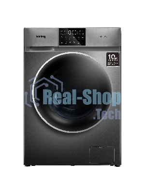 Стиральная машина KORTING KWD 60DV107 Gr серый, загрузка фронтальная 10 кг, 1200 об/мин, класс B