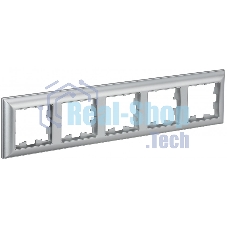 Рамка 5-местная IEK BRITE РУ-5-Бр DECOR 3D-форма алюминий