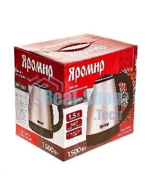 Чайник электрический ЯРОМИР ЯР-1057 нерж.: 1500 Вт, 1,5 л (12)